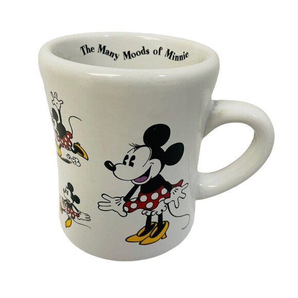 Disney Store Coffee Mug Cup Minnie Mouse 4 3/4" tall 5" The Many Moods of Minnie - Picture 1 of 7